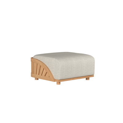 Sunburst Teak Outdoor Ottoman with Sunbrella® Cushion