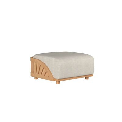 Sunburst Teak Outdoor Ottoman with Sunbrella® Cushion