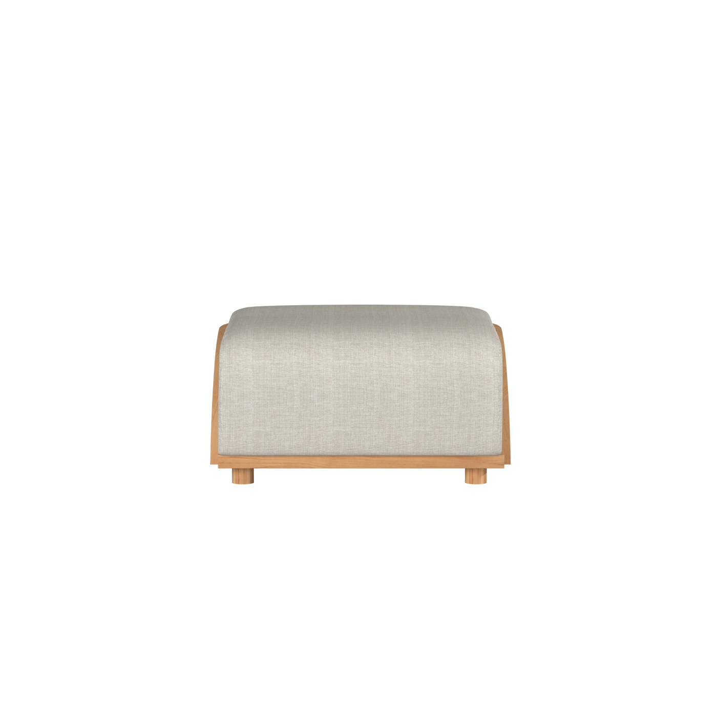Sunburst Teak Outdoor Ottoman with Sunbrella® Cushion