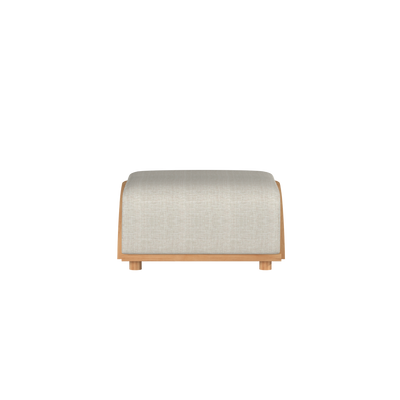 Sunburst Teak Outdoor Ottoman with Sunbrella® Cushion