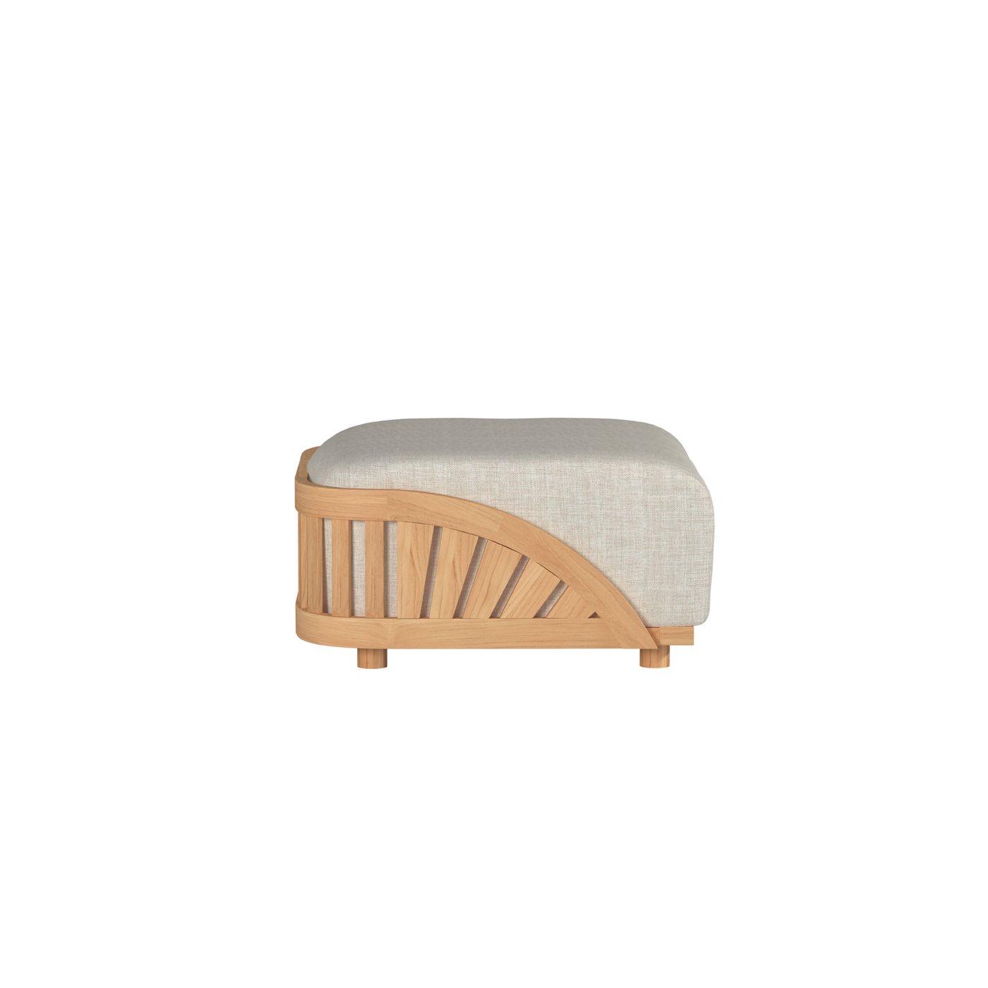 Sunburst Teak Outdoor Ottoman with Sunbrella® Cushion