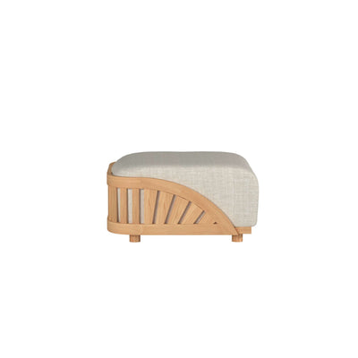Sunburst Teak Outdoor Ottoman with Sunbrella® Cushion