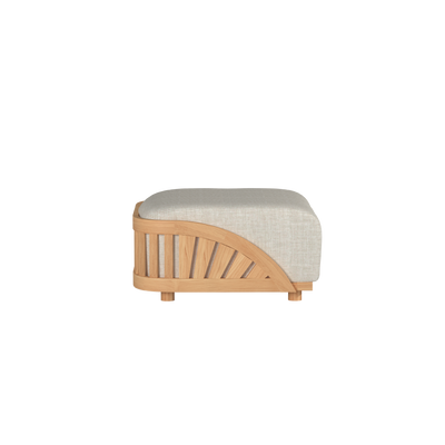 Sunburst Teak Outdoor Ottoman with Sunbrella® Cushion