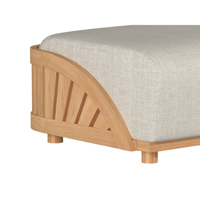 Sunburst Teak Outdoor Ottoman with Sunbrella® Cushion