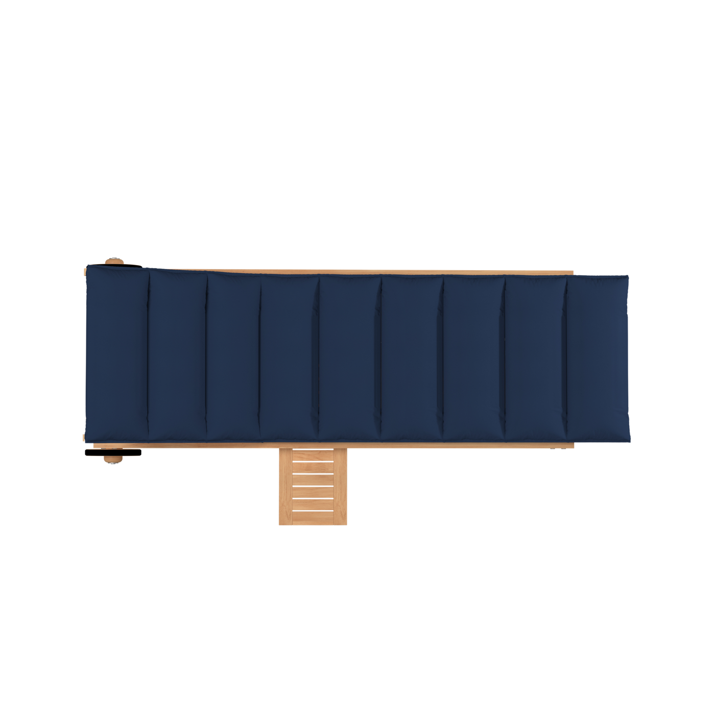 Lance Teak Outdoor Reclining Sunlounger with Rear Wheels and Slide-out Tray