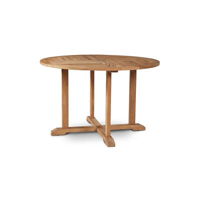 Curtis 47.25-inch Round Teak Outdoor Dining Table with Umbrella Hole