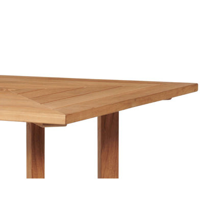Avery Square Teak Outdoor Dining Table with Umbrella Hole