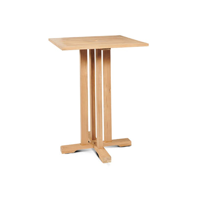 Oasis Square Teak Outdoor Bar Height Dining Table with Umbrella Hole