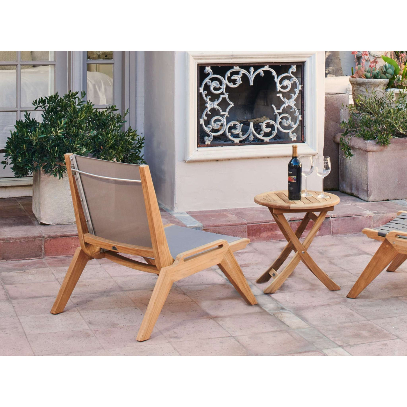 Perrie Round Teak Outdoor Side Table