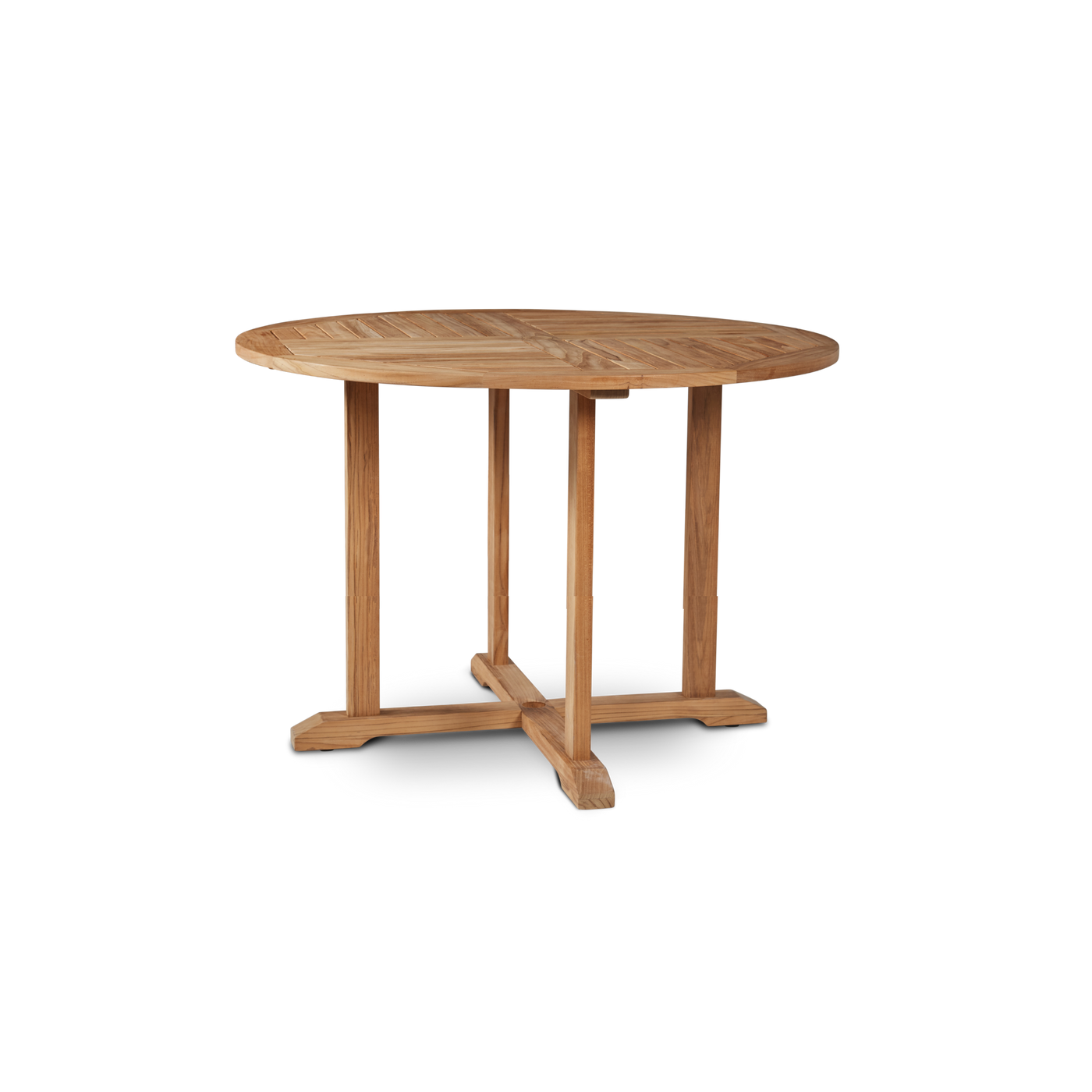 Curtis 35.5-inch Round Teak Outdoor Dining Table with Umbrella Hole