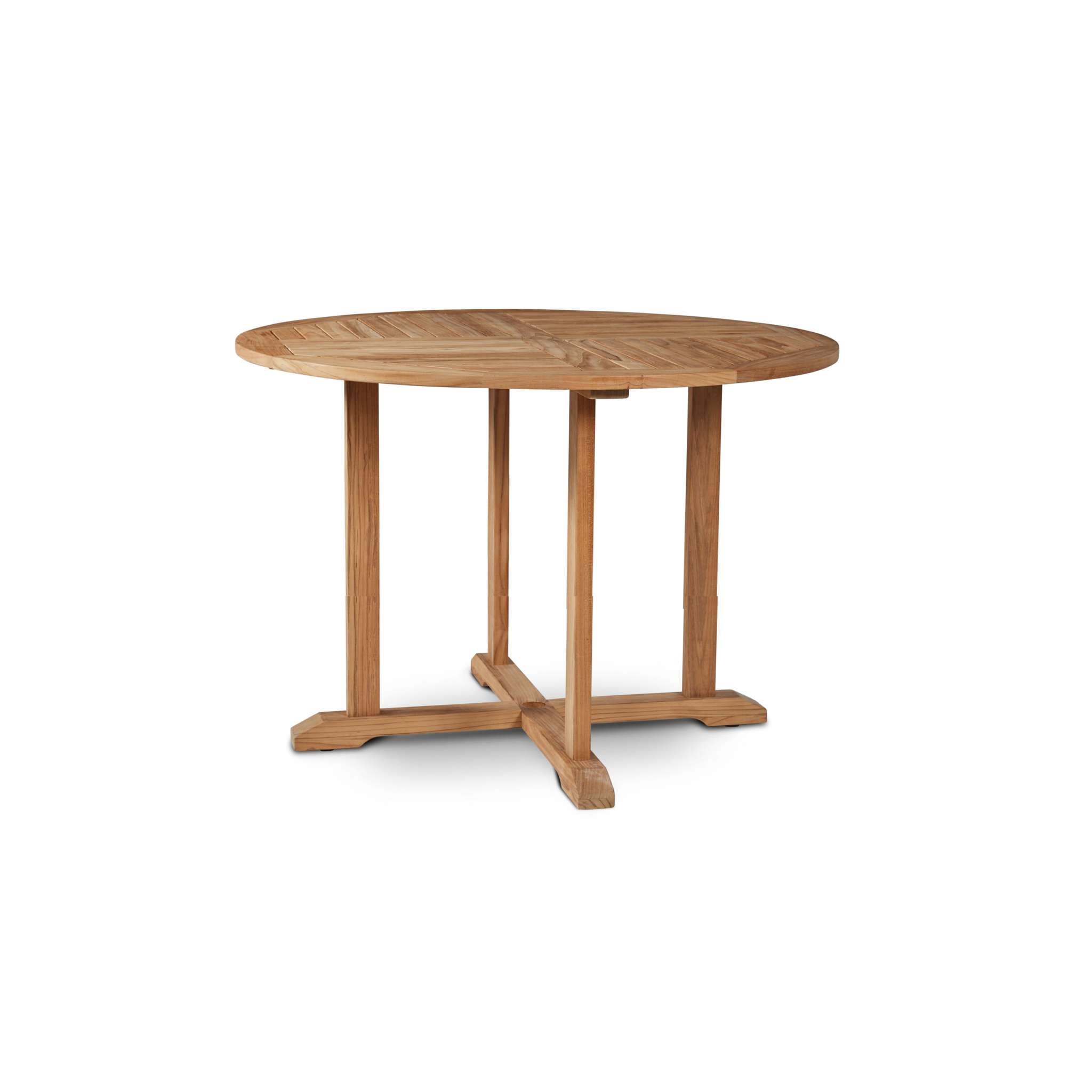 Curtis 35.5-inch Round Teak Outdoor Dining Table with Umbrella Hole