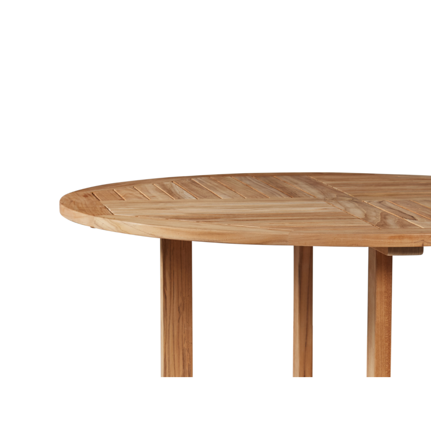 Curtis 35.5-inch Round Teak Outdoor Dining Table with Umbrella Hole