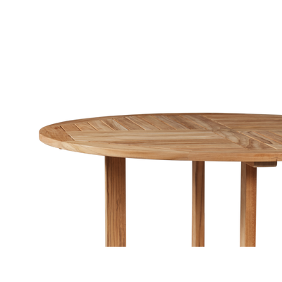 Curtis 35.5-inch Round Teak Outdoor Dining Table with Umbrella Hole