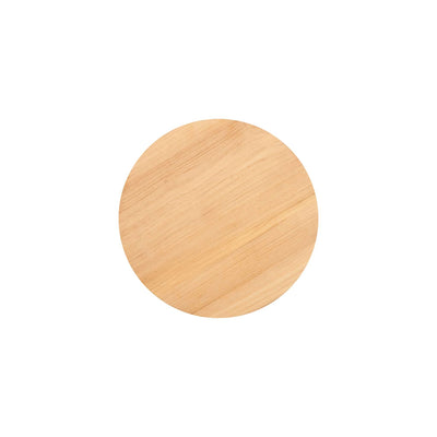 Large Round Teak Outdoor Cross Legs Nesting Side Table