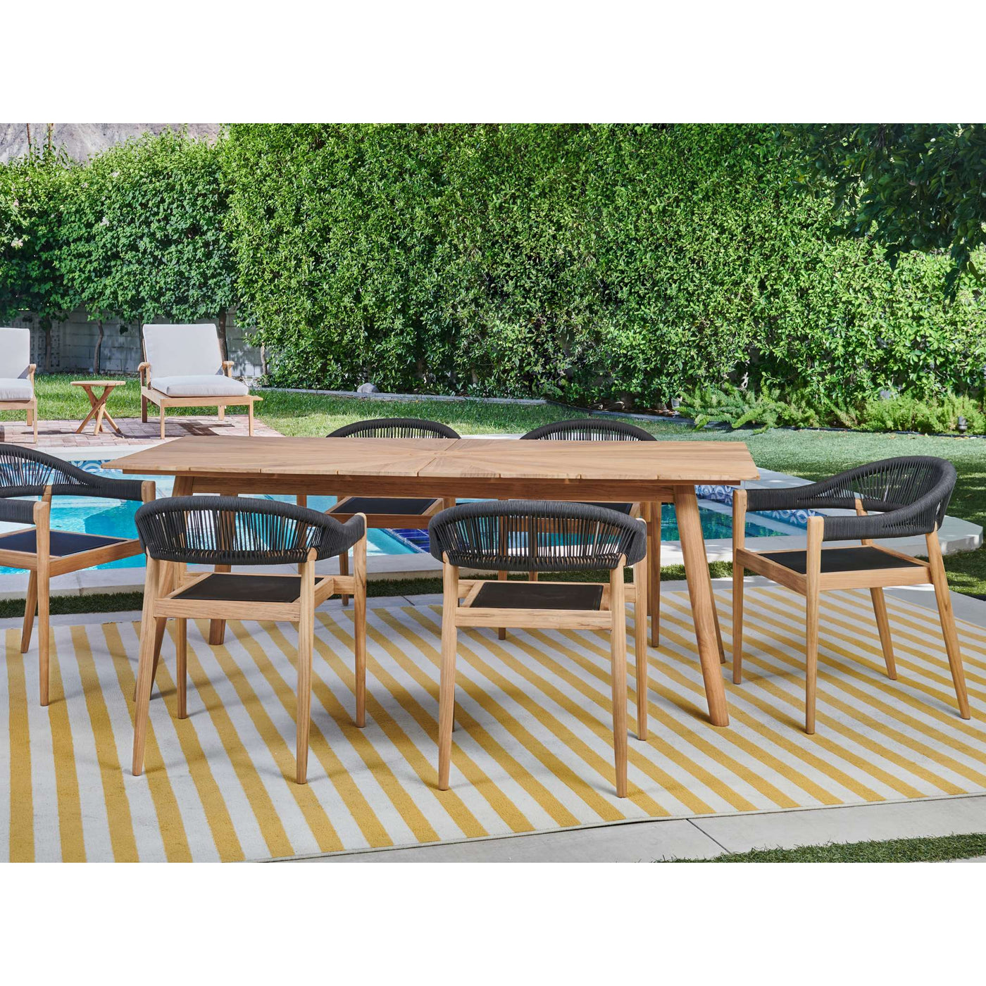 Cambria Rectangular Teak Outdoor Dining Table