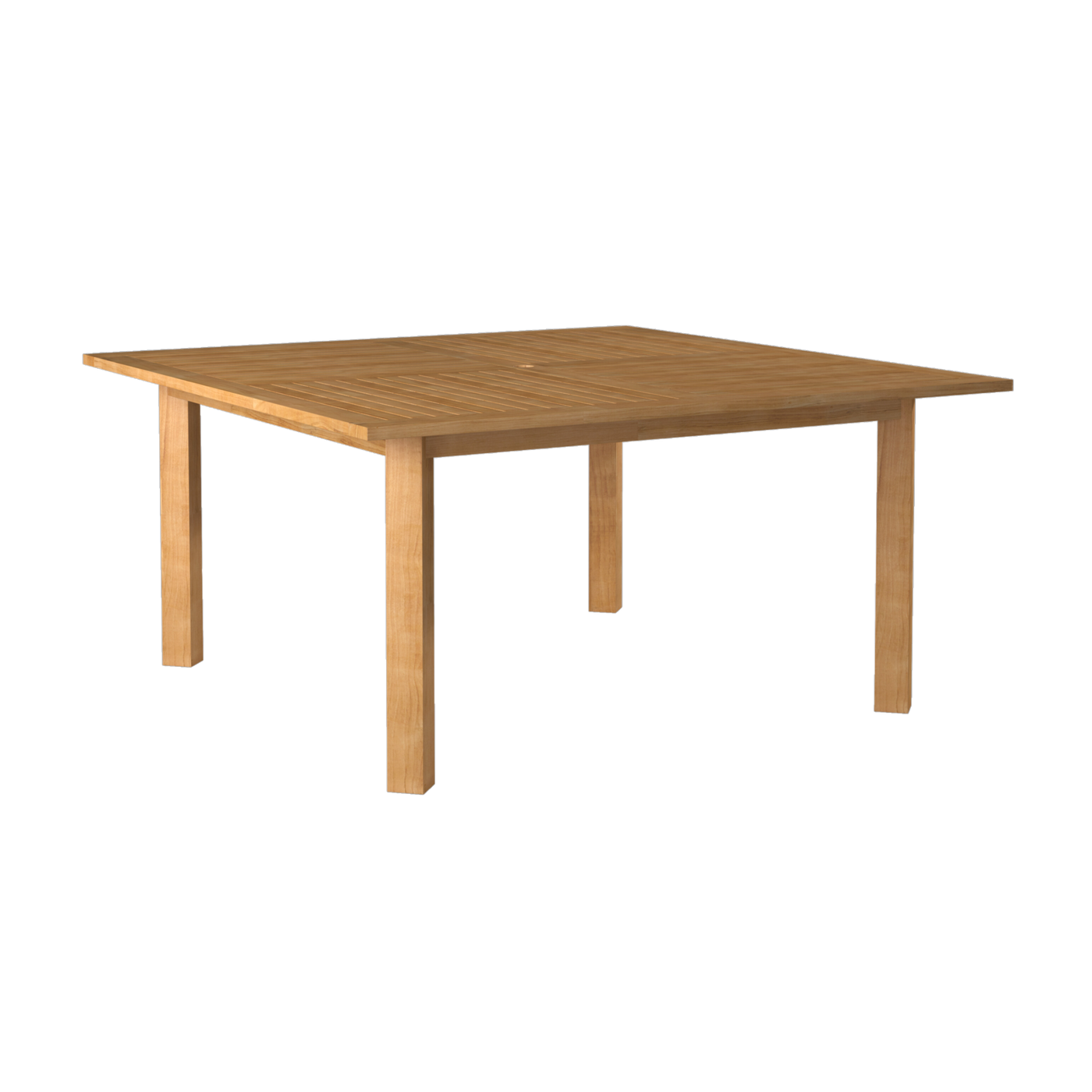 Hamilton Square Teak Outdoor Dining Table with Umbrella Hole