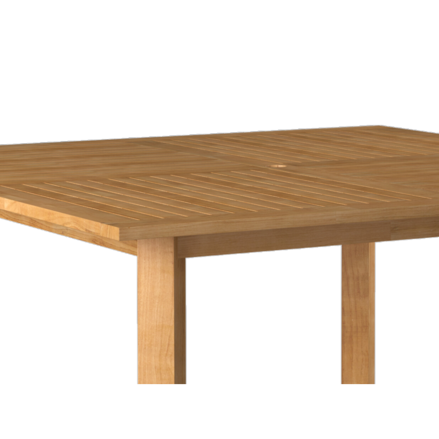 Hamilton Square Teak Outdoor Dining Table with Umbrella Hole