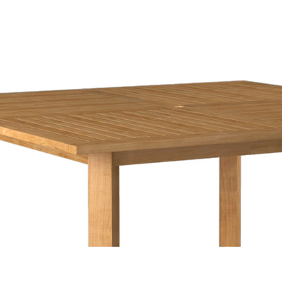 Hamilton Square Teak Outdoor Dining Table with Umbrella Hole