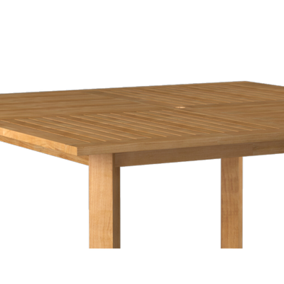 Hamilton Square Teak Outdoor Dining Table with Umbrella Hole