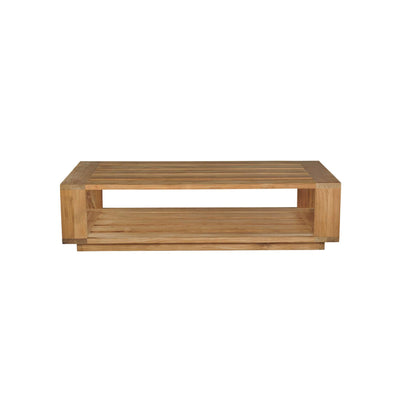 Qube Rectangular Teak Outdoor Coffee Table