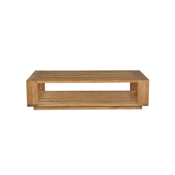 Qube Rectangular Teak Outdoor Coffee Table