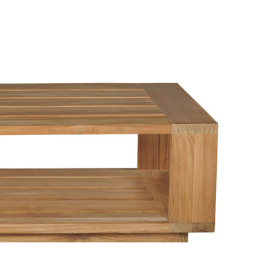 Qube Rectangular Teak Outdoor Coffee Table