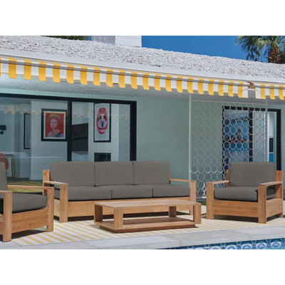 Qube Rectangular Teak Outdoor Coffee Table