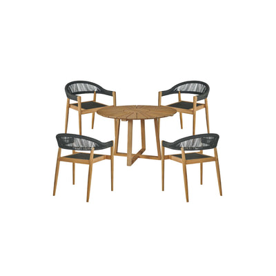 Cambria Round Teak Outdoor Dining Table
