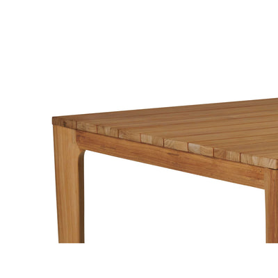 Del Ray 63-inch Rectangular Teak Outdoor Dining Table with Umbrella Hole