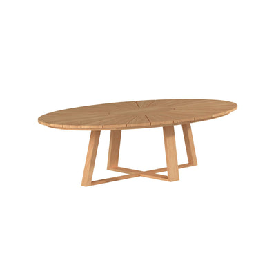 Sunburst Oval Teak Outdoor Coffee Table