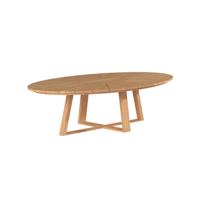 Sunburst Oval Teak Outdoor Coffee Table