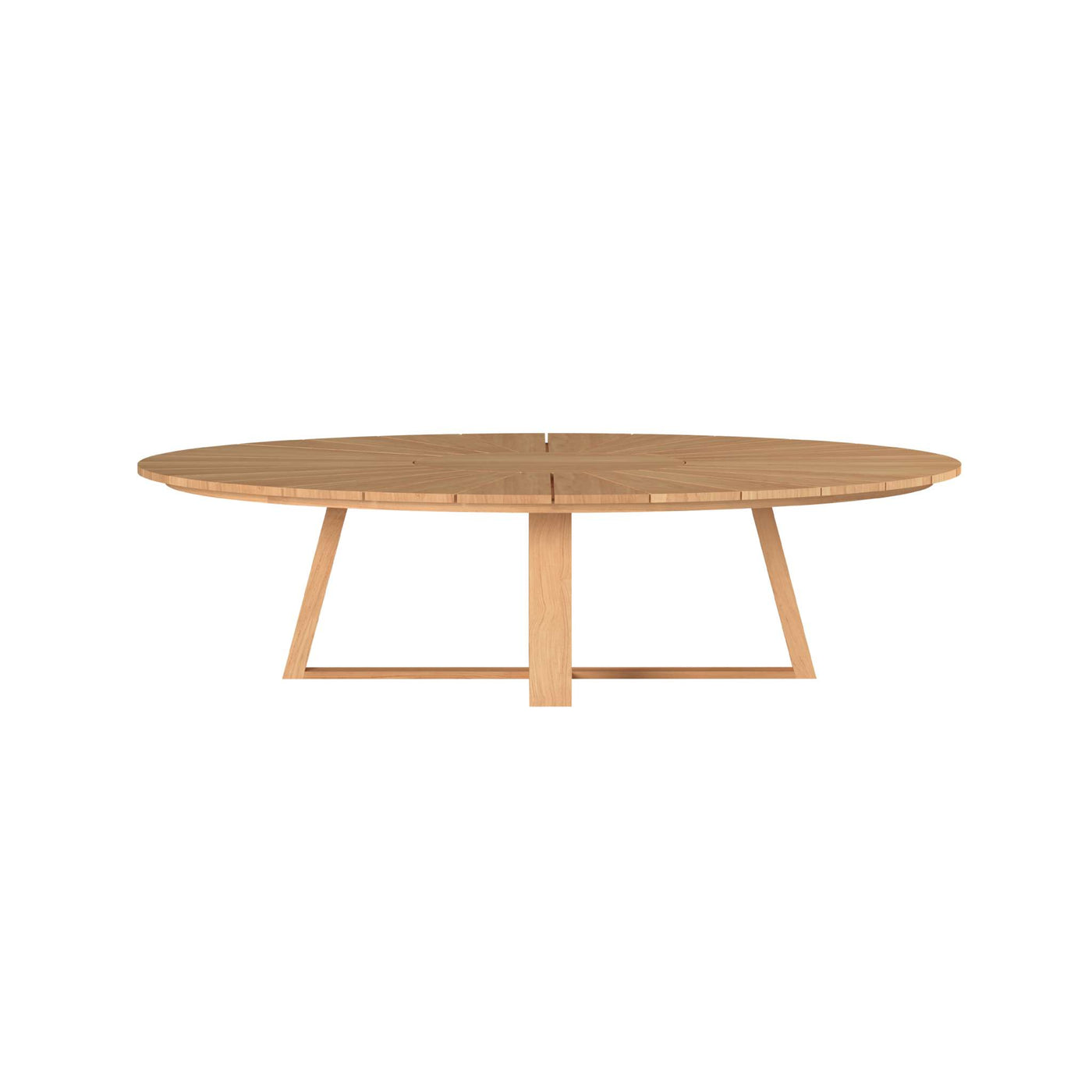Sunburst Oval Teak Outdoor Coffee Table
