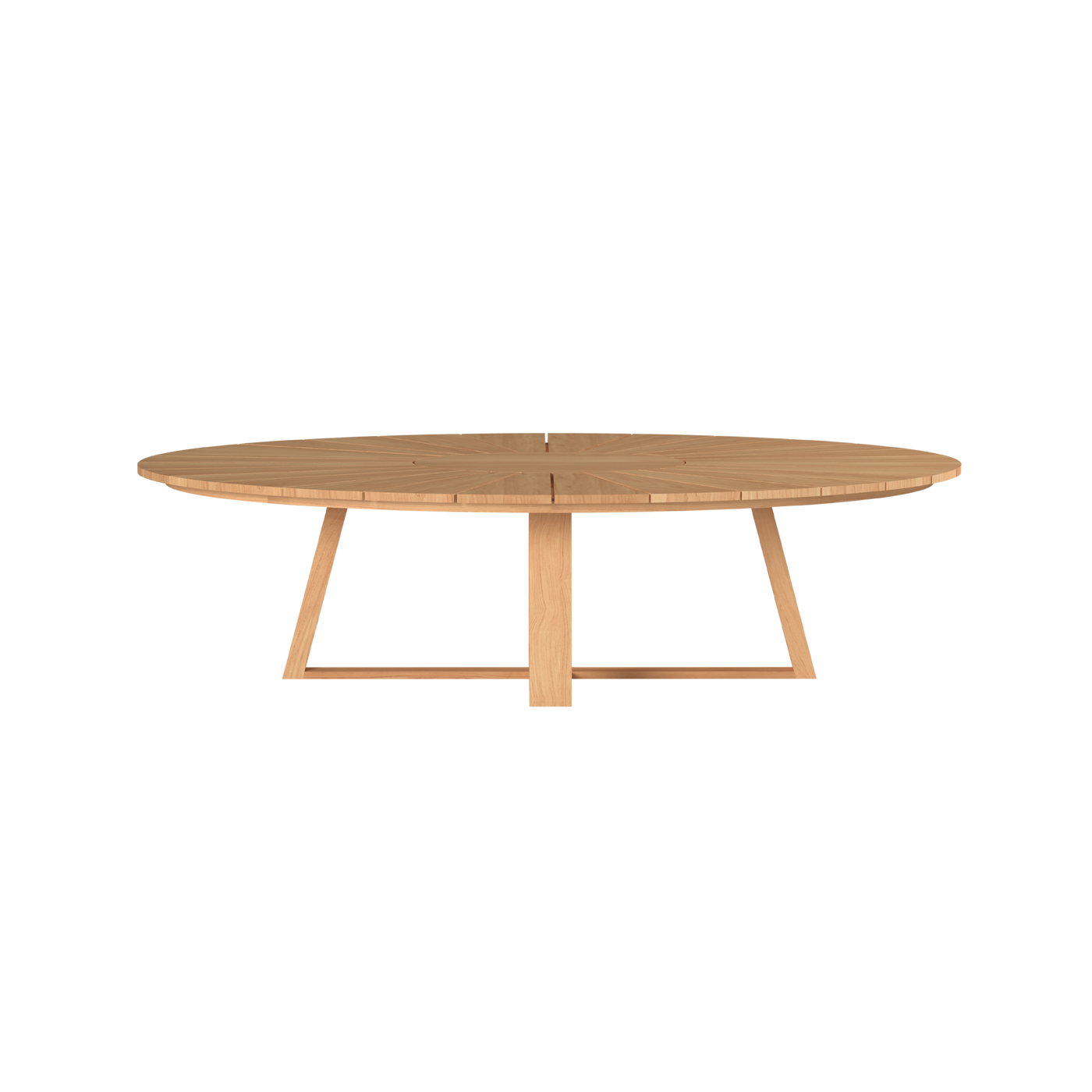 Sunburst Oval Teak Outdoor Coffee Table