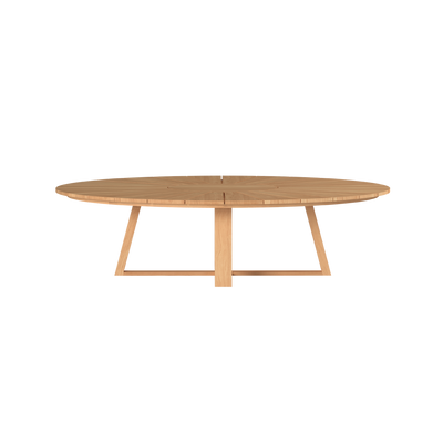 Sunburst Oval Teak Outdoor Coffee Table