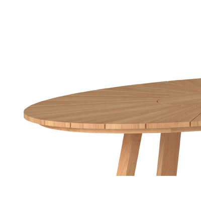 Sunburst Oval Teak Outdoor Coffee Table