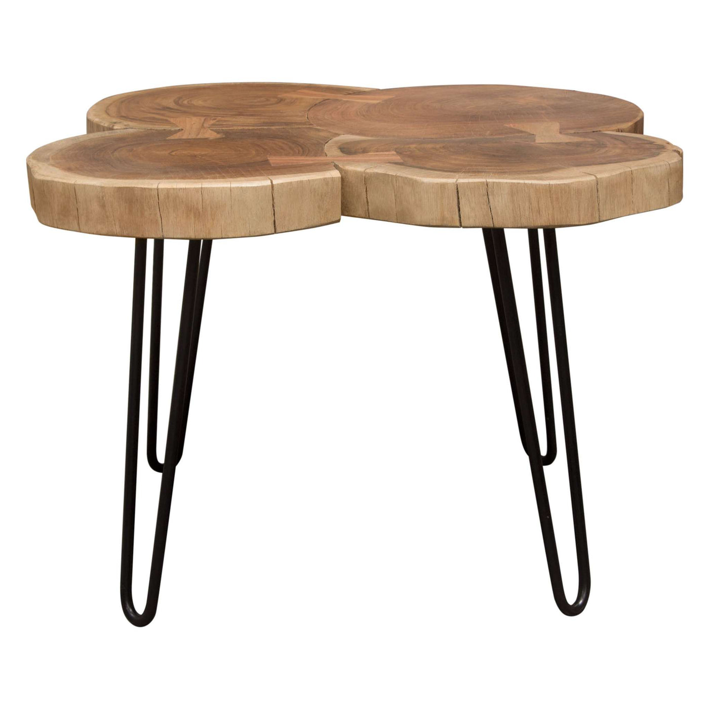 Joss Natural Acacia One of a Kind Table w/ Black Hairpin Legs by Diamond Sofa