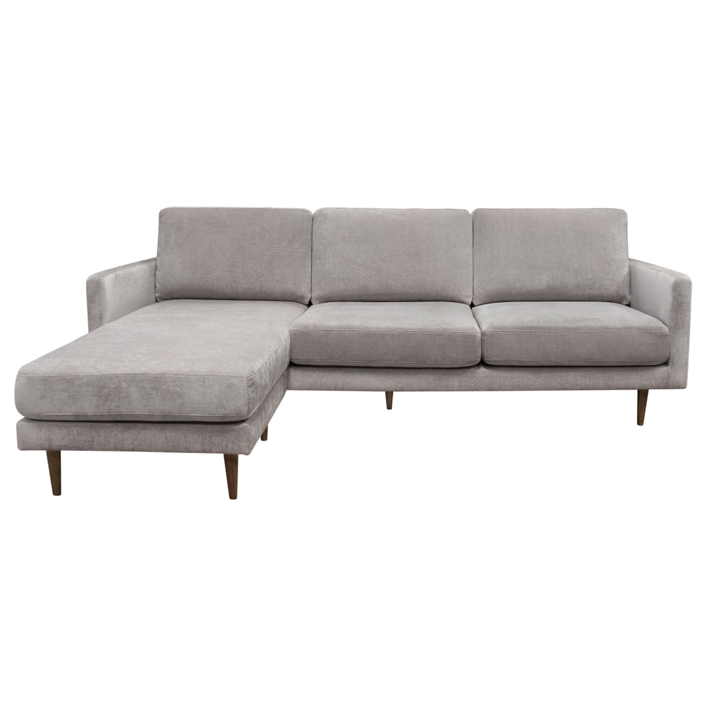 Kelsey Reversible Chaise Sectional in Grey Fabric by Diamond Sofa