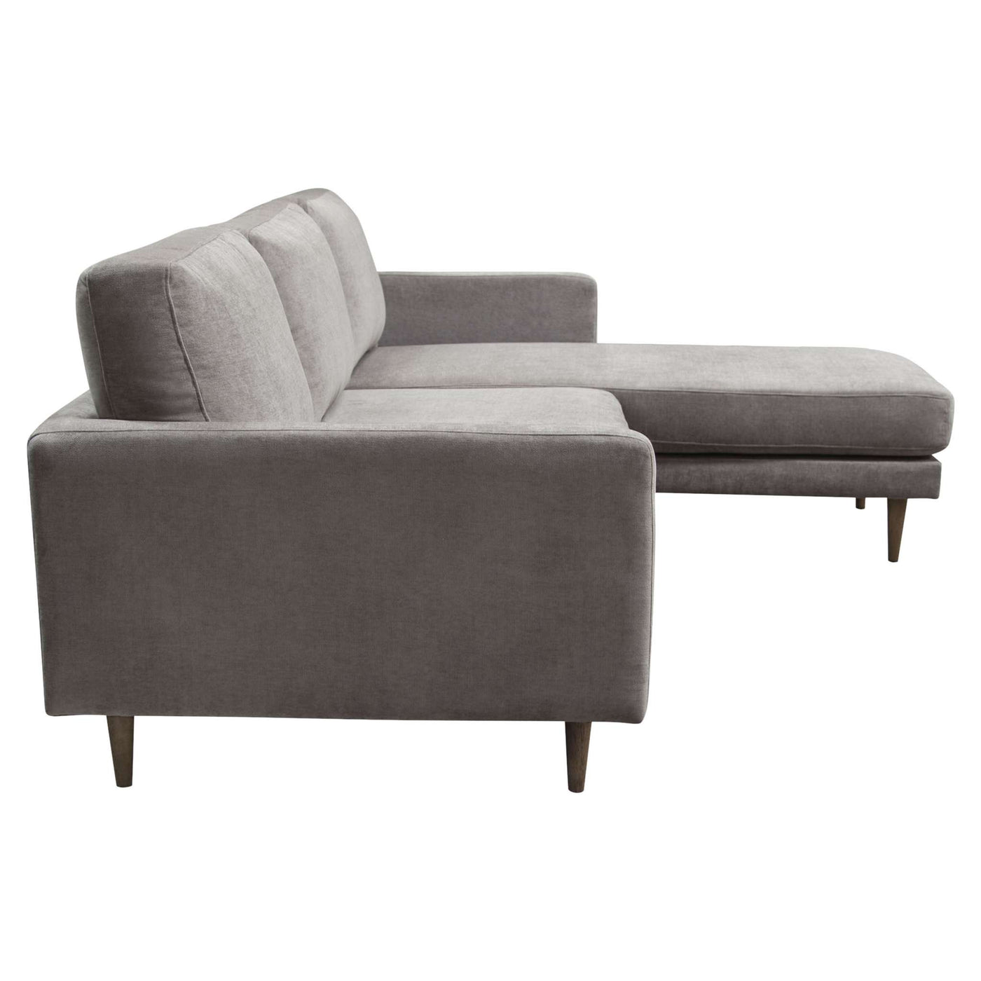 Kelsey Reversible Chaise Sectional in Grey Fabric by Diamond Sofa