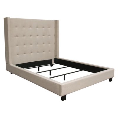 Madison Ave Tufted Wing Bed in  Button Tufted Fabric by Diamond Sofa