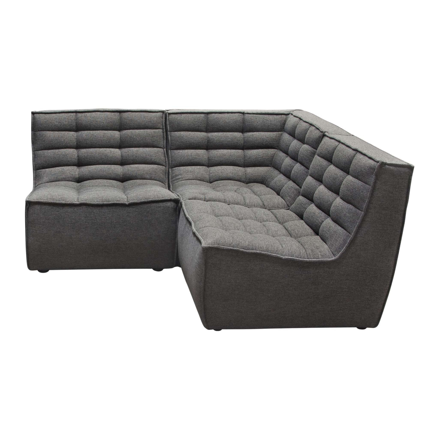 Marshall Scooped Seat Ottoman in Sand Fabric by Diamond Sofa