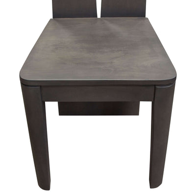 Motion 2-Pack Solid Mango Wood Dining Chair in Smoke Grey Finish w/ Silver Metal Inlay by Diamond Sofa