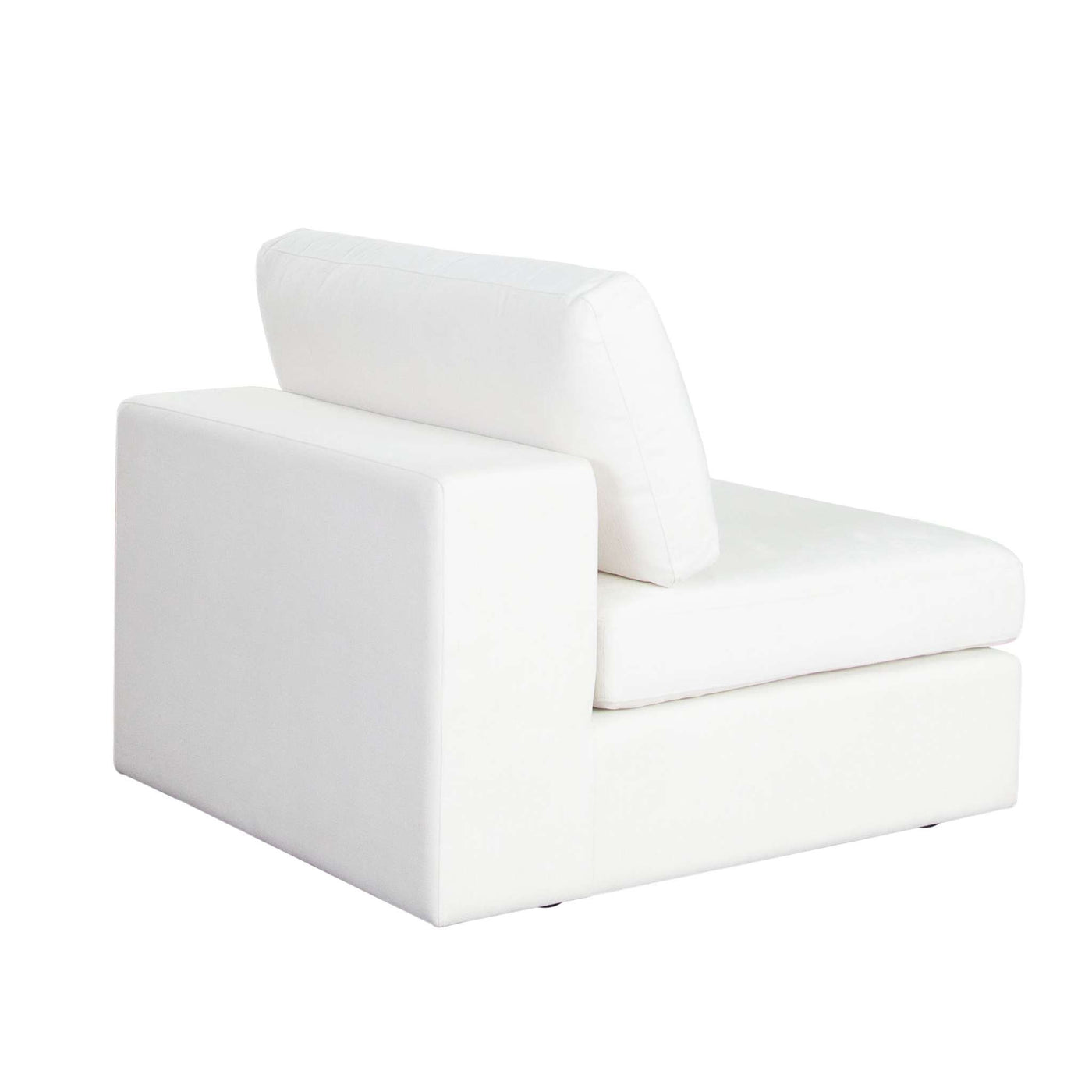 Muse Sofa in Mist White Performance Fabric w/ (4) Black Accent Pillows by Diamond Sofa