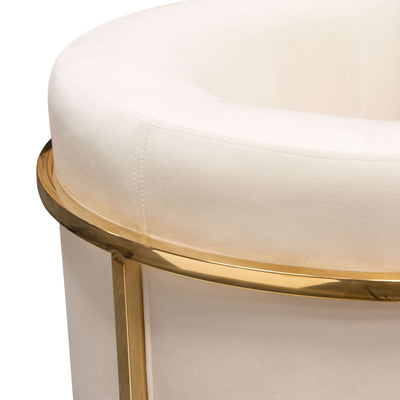 Pandora Chair in Velvet with Polished Gold Frame by Diamond Sofa