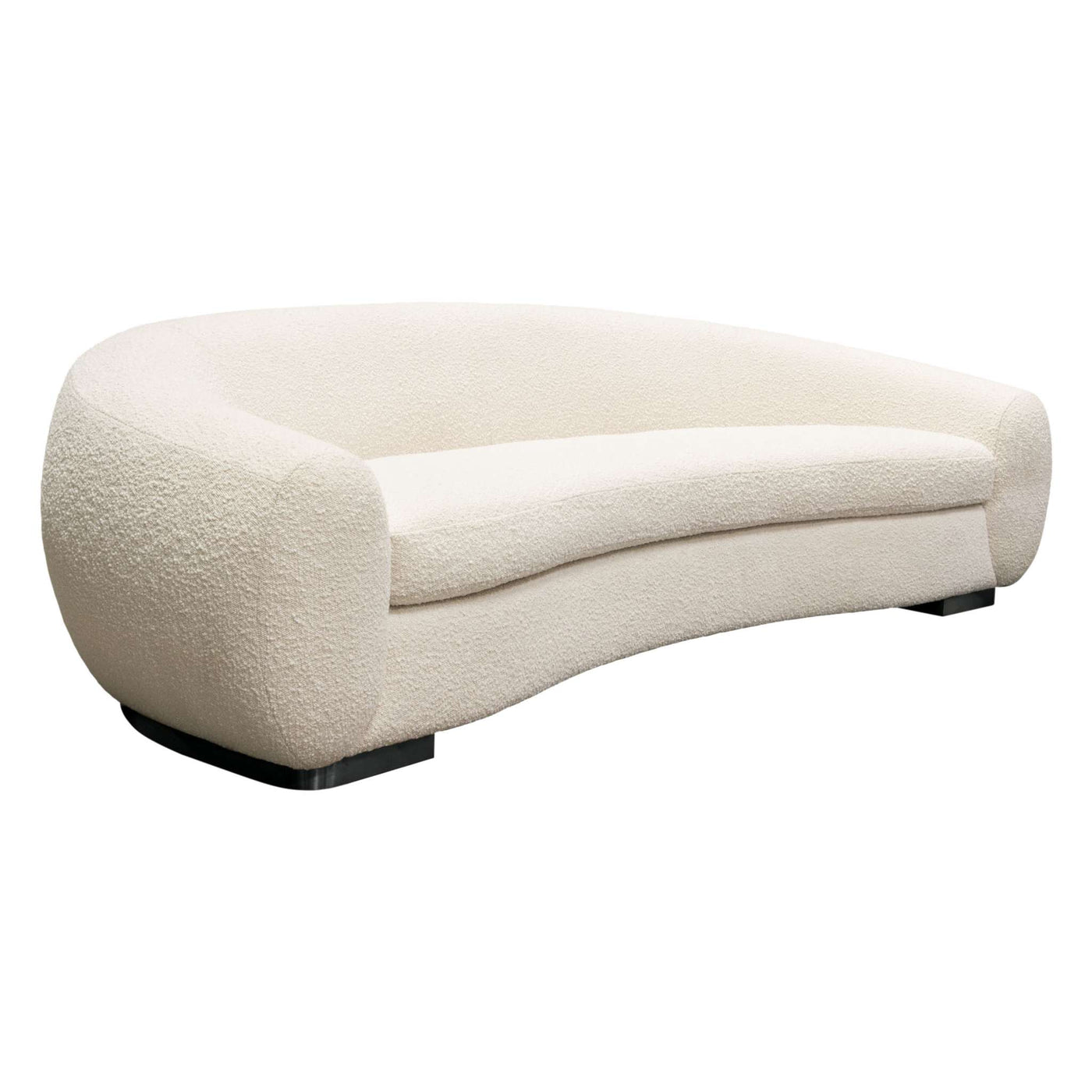 Pascal Sofa in Boucle Textured Fabric w/ Contoured Arms & Back by Diamond Sofa