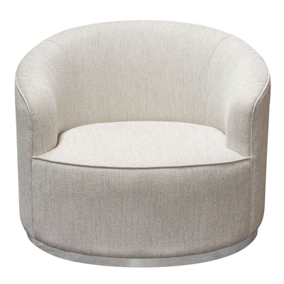 Raven Chair in Fabric w/ Brushed Silver Accent Trim by Diamond Sofa