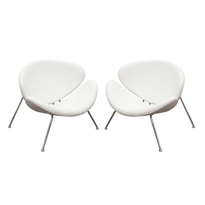 Set of (2) Accent Chairs with Chrome Frame by Diamond Sofa
