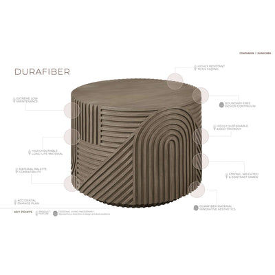 Serenity Textured Round Drum Table