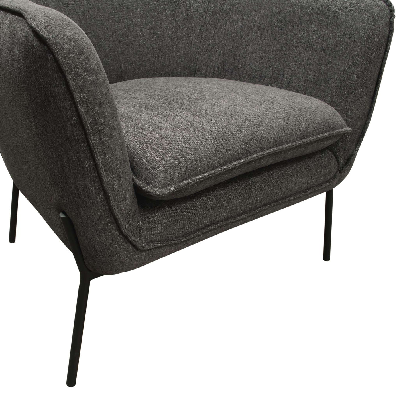 Status Accent Chair in with Metal Leg by Diamond Sofa