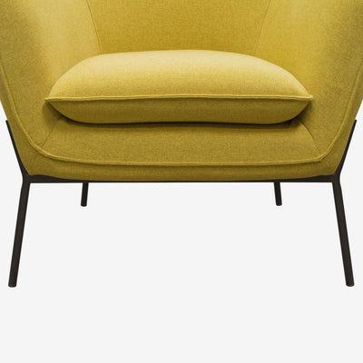 Status Accent Chair in with Metal Leg by Diamond Sofa
