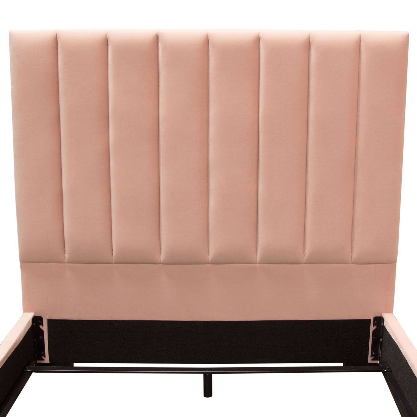 Venus Vertical Channel Tufted Queen Bed in Velvet by Diamond Sofa